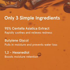 Close-up of One Thing Centella Toner texture and watery essence
