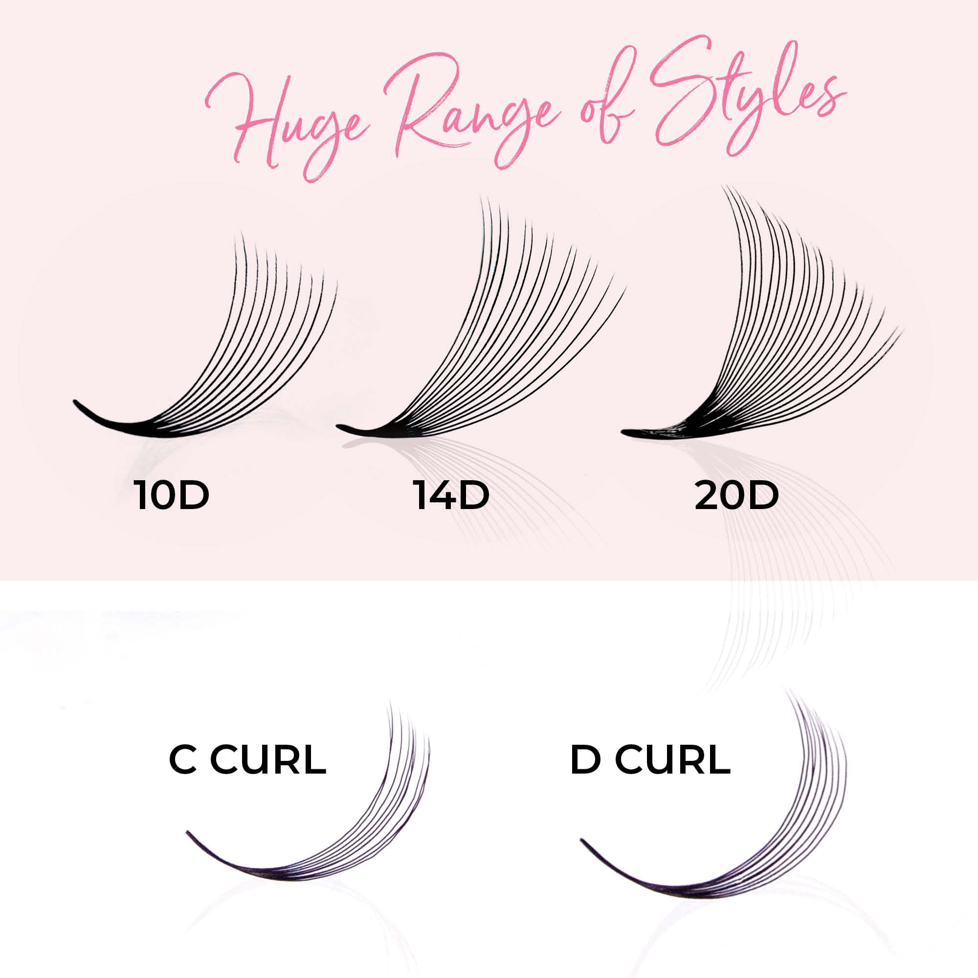 One V Salon D curl lashes are lightweight and ultra-dark for natural blend