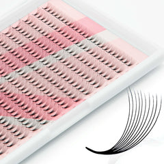 One V Salon premade fans 384-pack in 9-16mm for fuller lash looks, easy application