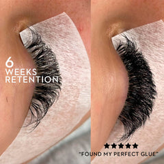 One V Salon Strong Triple Threat latex-free formula label in a salon context.
