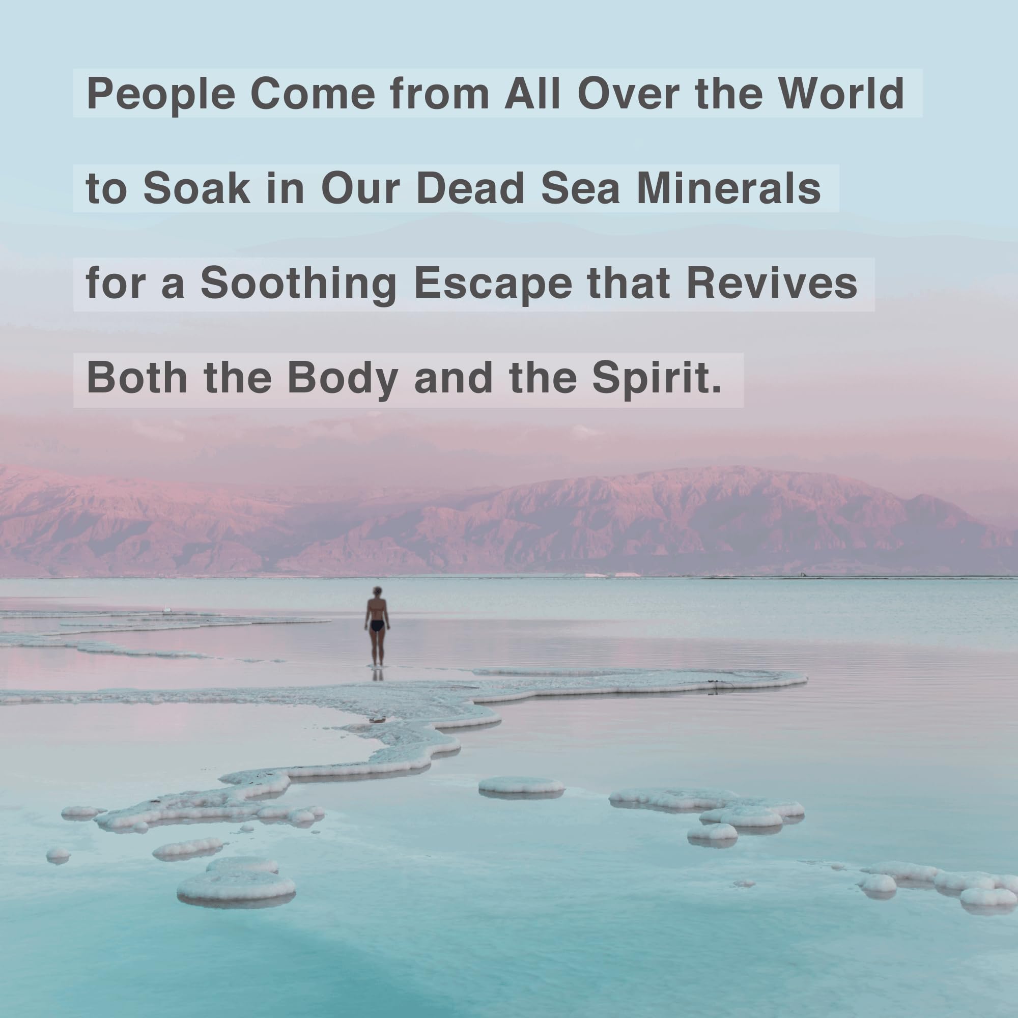 One With Nature Dead Sea Salt Lavender packaging detail shows resealable, eco-friendly design.