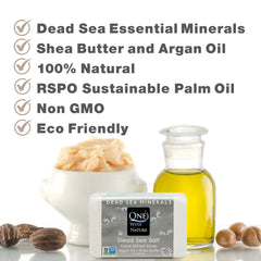 One With Nature Dead Sea Salt Soap unscented bar, ideal for sensitive skin and versatile use