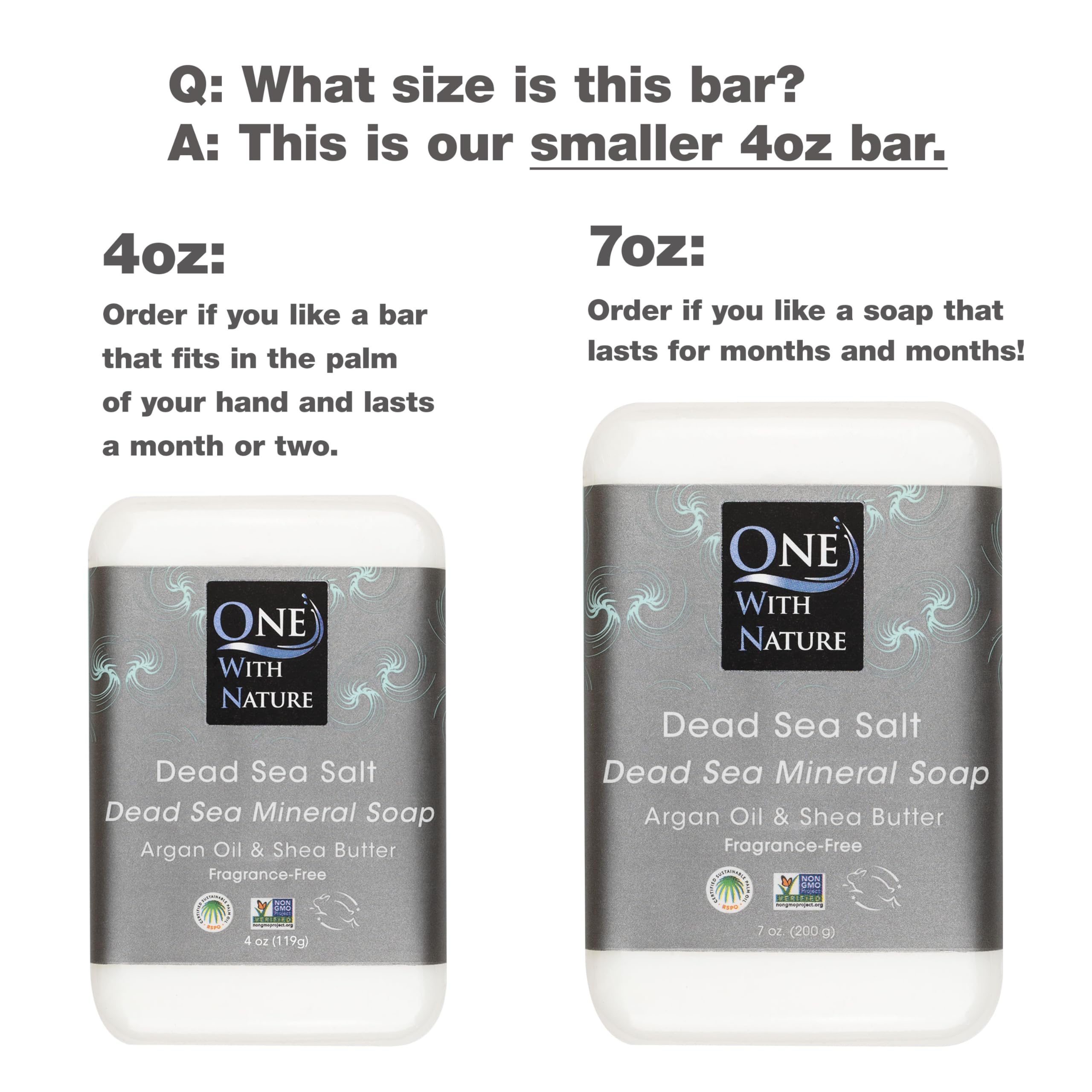 One With Nature Dead Sea Salt Soap packaging shot emphasizes unscented formula for sensitive skin