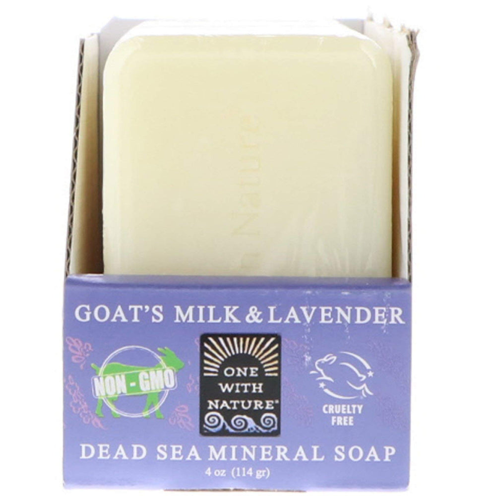 One With Nature Dead Sea soap bars pack with lavender offers balance and cleansing.
