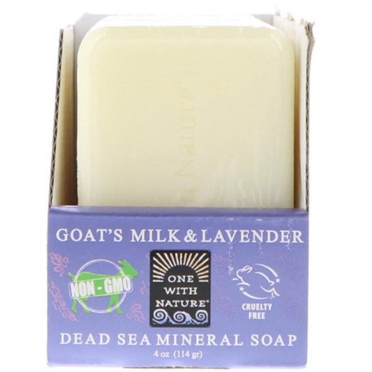 One With Nature Dead Sea soap bars pack with lavender offers balance and cleansing.