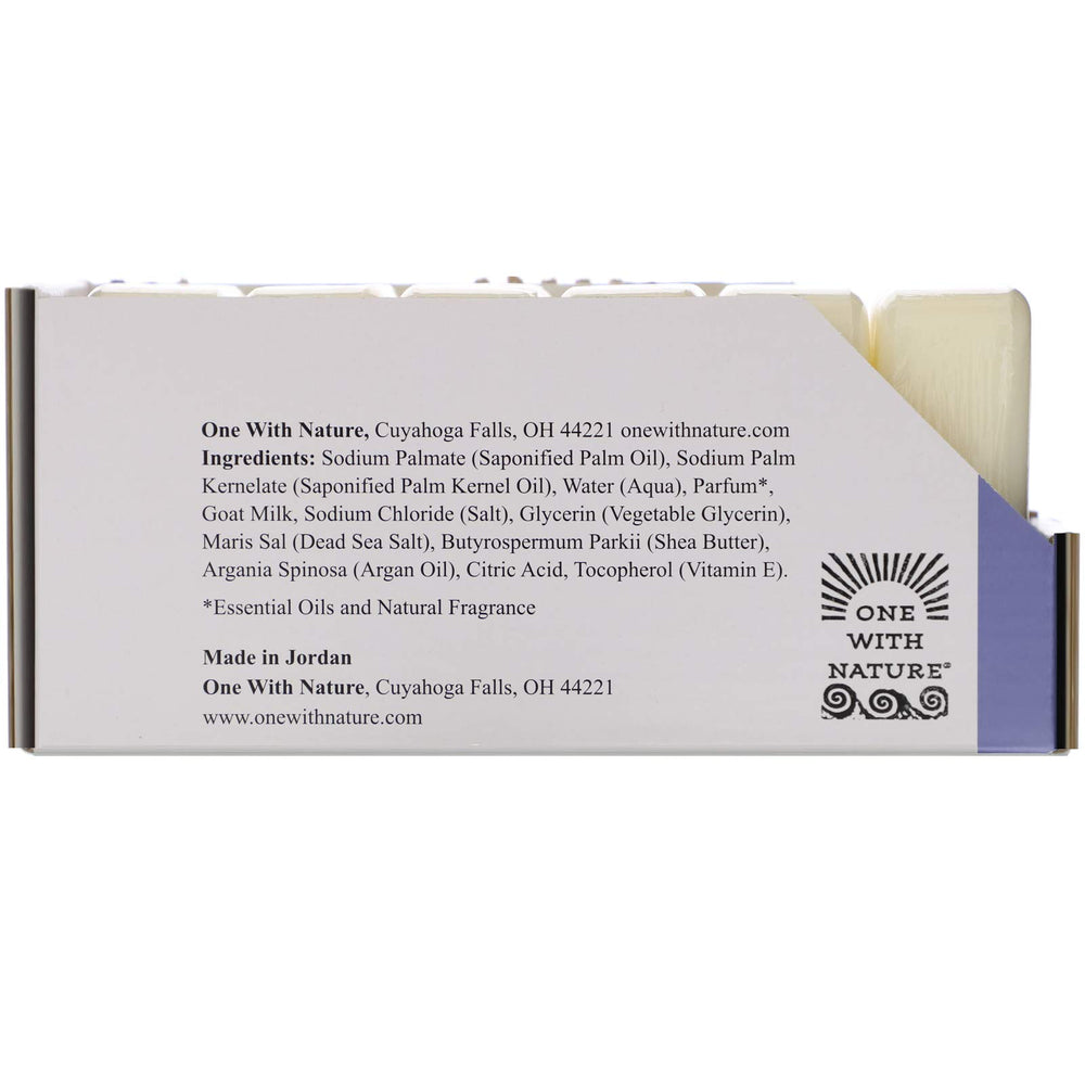 One With Nature Dead Sea soap display pack shows cruelty-free, natural cleansing.