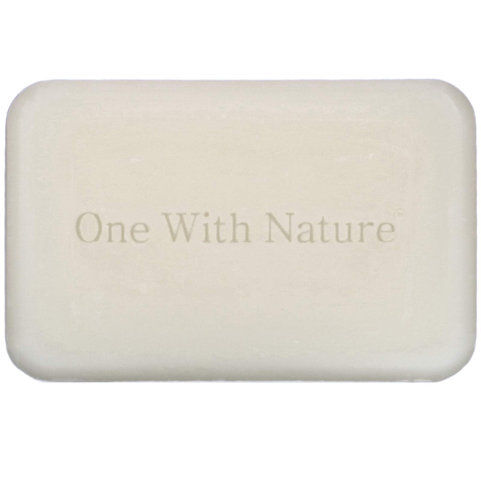 One With Nature Dead Sea soap goat milk lavender closeup highlights creamy lather.