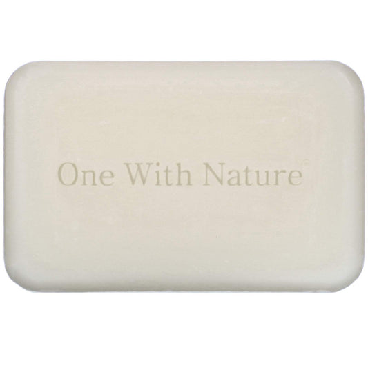 One With Nature Dead Sea soap goat milk lavender closeup highlights creamy lather.