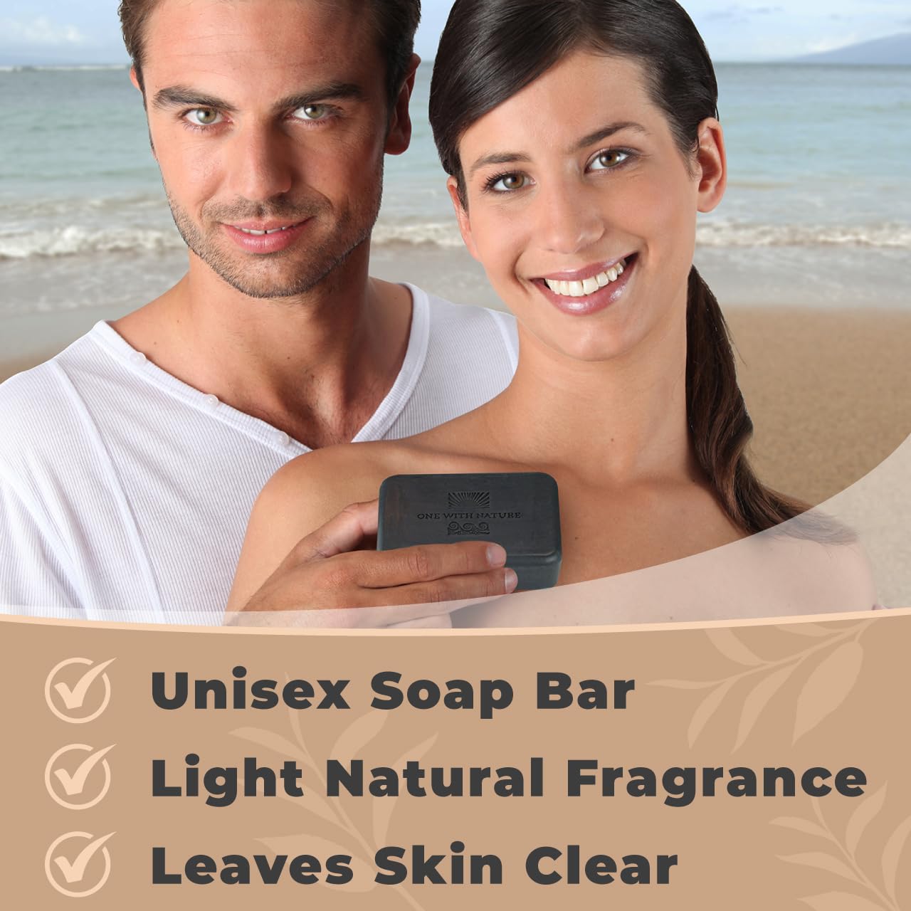 One With Nature All-skin-types exfoliating soap supporting acne and eczema-prone skin