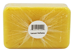 One With Nature Lemon Verbena bar soap closeup shows zest and uplifting scent.