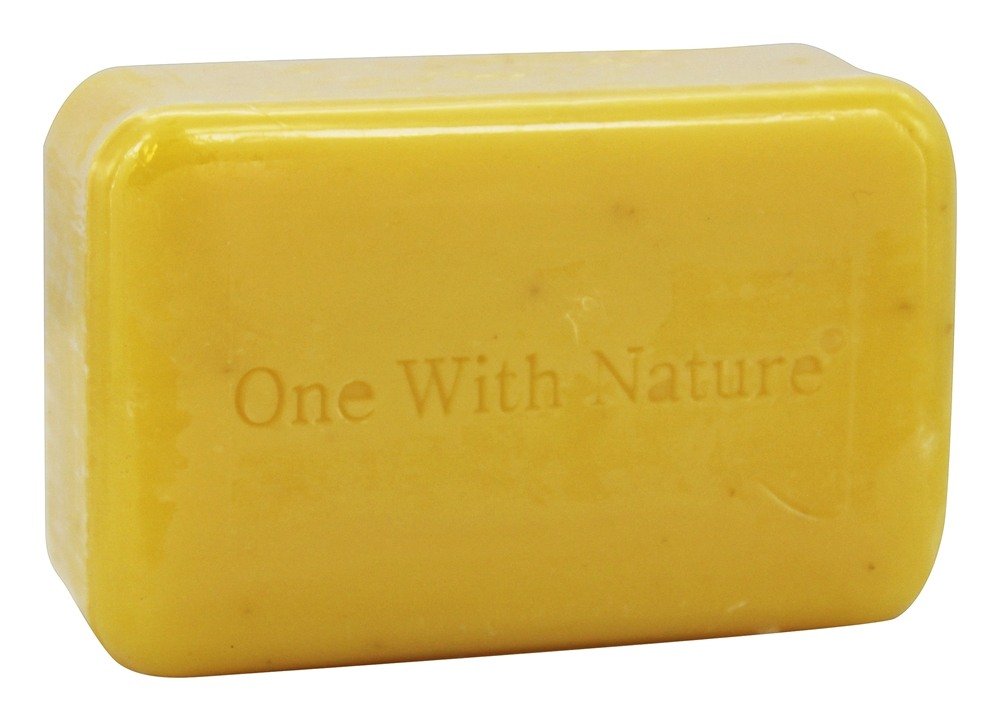 One With Nature Lemon Verbena bar soap front view for daily refreshing cleansing.