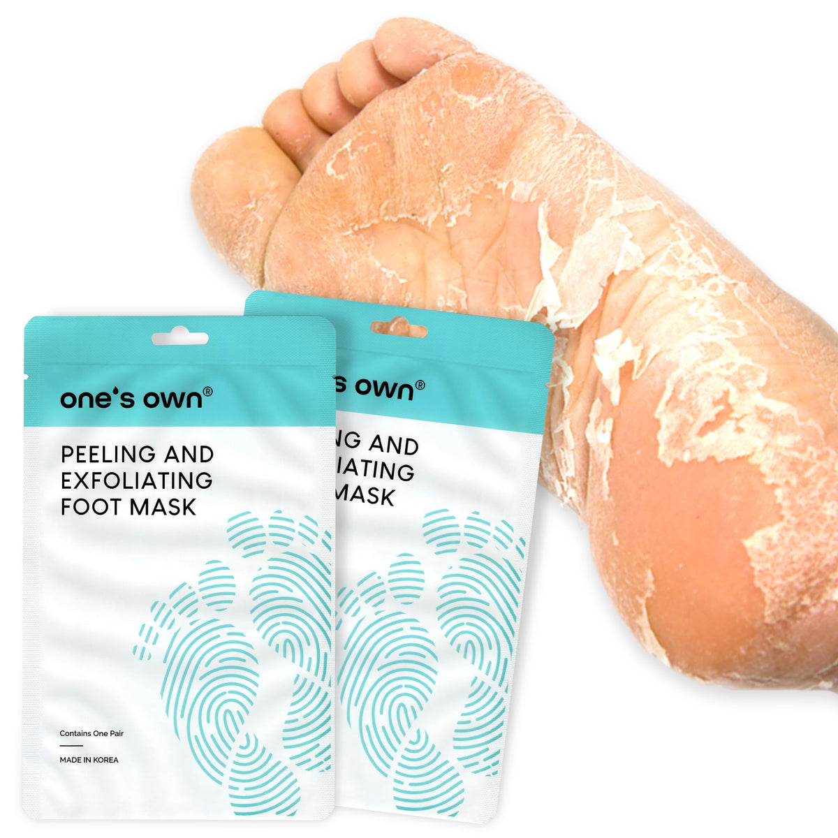 One's Own Foot Peel Mask packaging shown for at-home spa prep