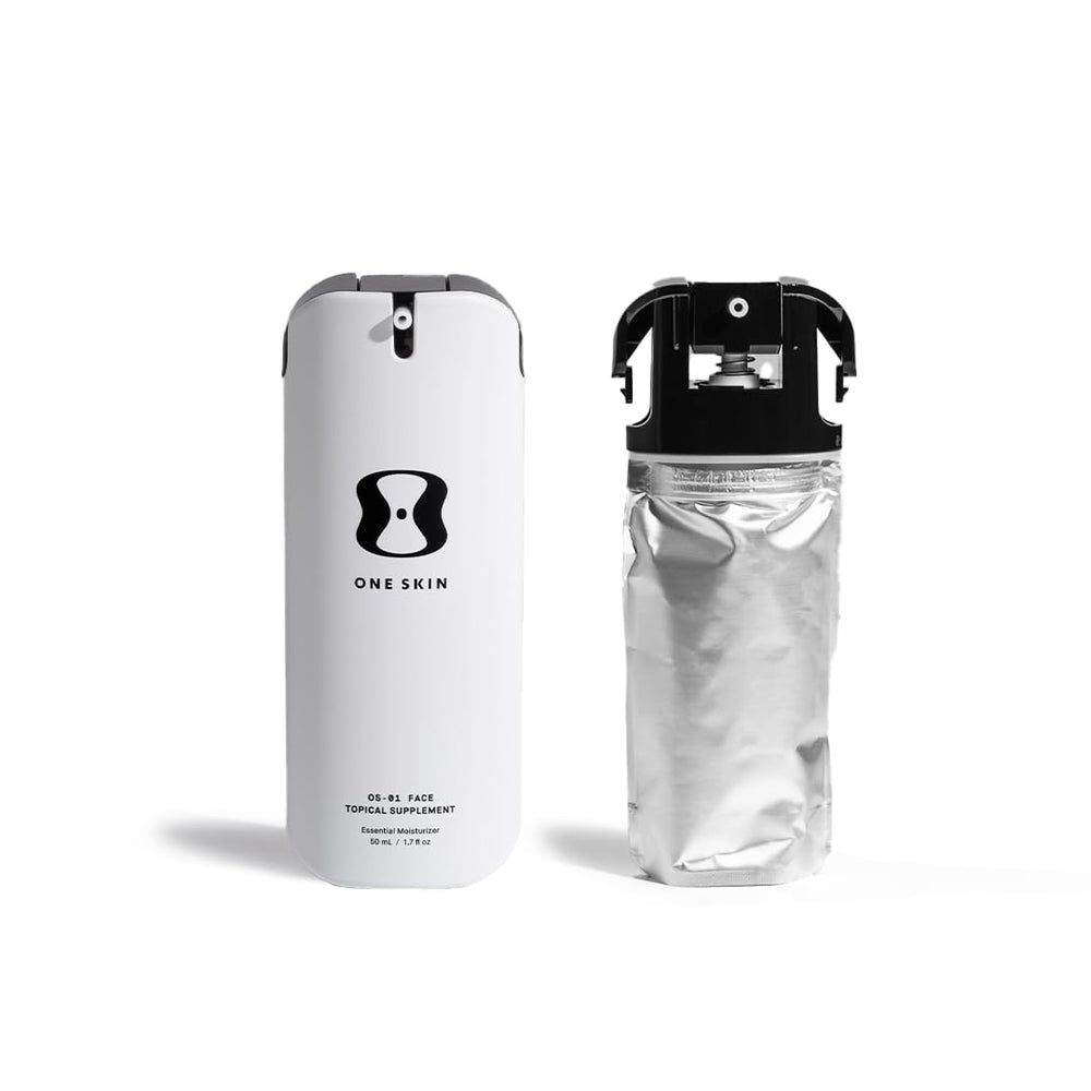 OneSkin FACE OS-01 bottle with pump for daily moisturization.