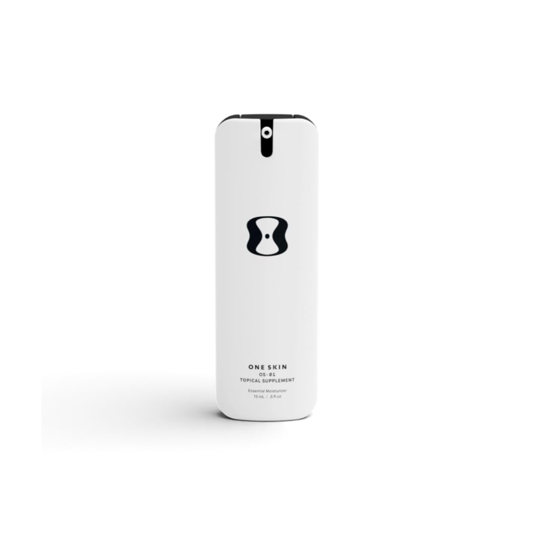 OneSkin Face OS-01 mini bottle front, compact daily moisturizer for sensitive skin.