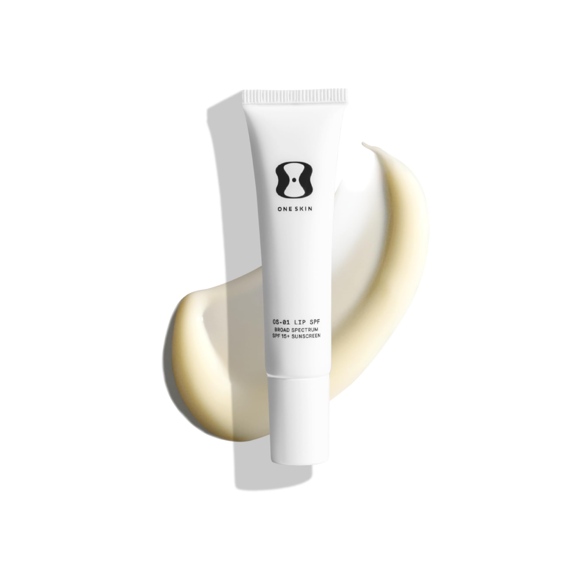 Oneskin Lip SPF OS-01 tube close up showing hydrating, protective formula