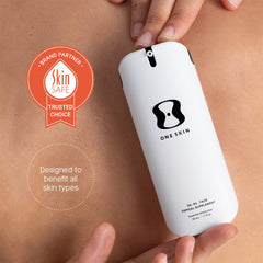 Close-up of OneSkin OS-01 face cream application, showcasing silky texture