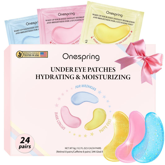 Onespring caffeine eye masks provide a cooling patch for refreshed-looking eyes.