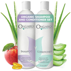 Ongaro Beauty sulfate-free shampoo bottle front highlighting gentle cleansing for all hair types