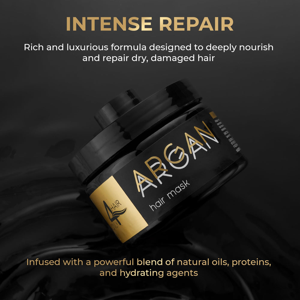 ONLY4HAIR Argan Oil mask ingredients close-up nourishing hair fibers