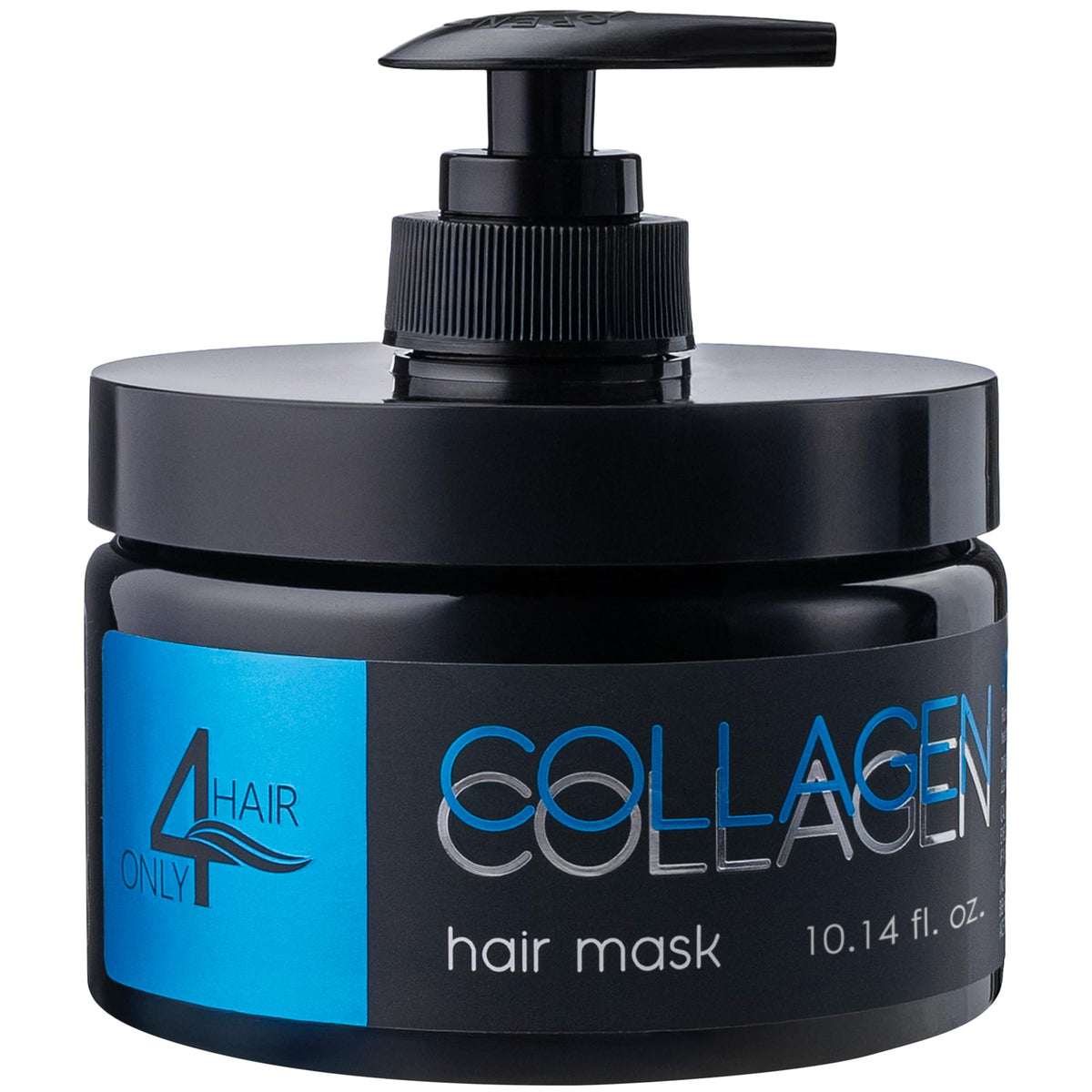 ONLY4HAIR Collagen Hair Mask bottle delivering deep conditioning and radiant shine.