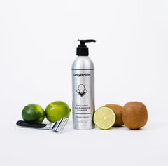 Aluminum bottle detail emphasizes durable packaging and sustainability