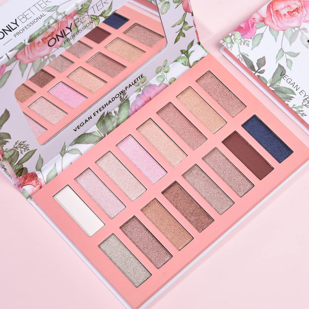 ONLYBETTER vegan nude palette cruelty-free and gluten-free for conscious routines.