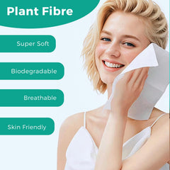 ONLYCARE disposable face towel close-up texture shows plush softness