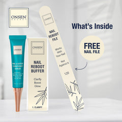 Onsen Secret cuticle cream bottle ready for at-home hydration.