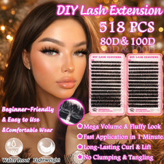 OOPPOO lash clusters lengths 10-18mm for versatile styles