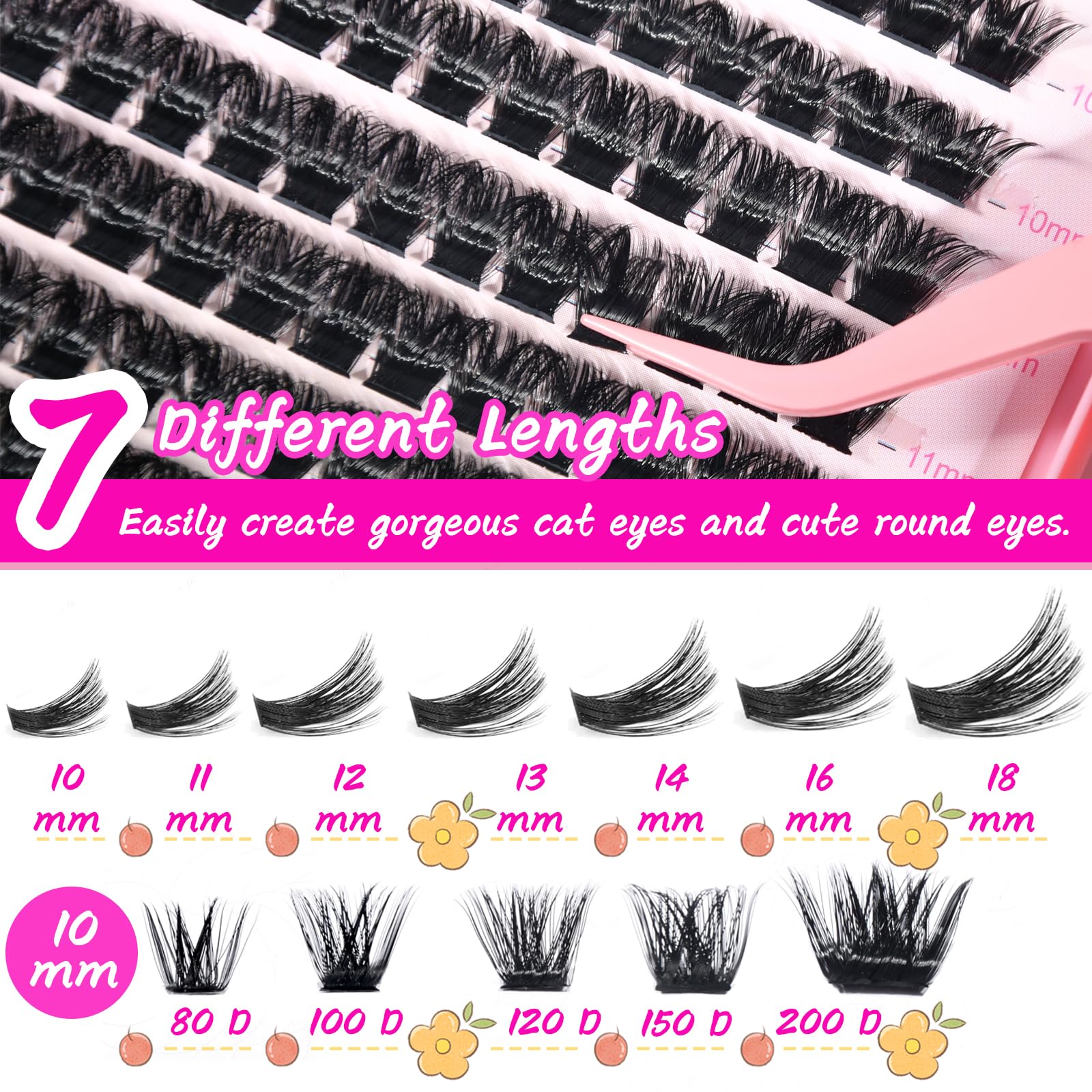 OOPPOO Manga Lash Clusters durable fiber maintains a natural feel