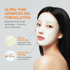 OOTD hydrogel mask closeup texture highlighting refreshing cooling effect.