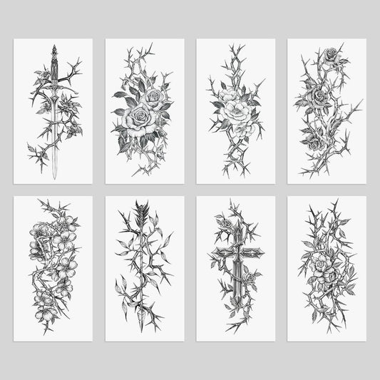 Oottati eight-sheet arm tattoo pack ready for quick art.