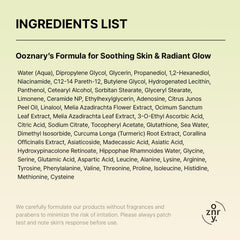 OOZNARY Vita 3 Aurora toner usage close-up indicating daily skincare routine