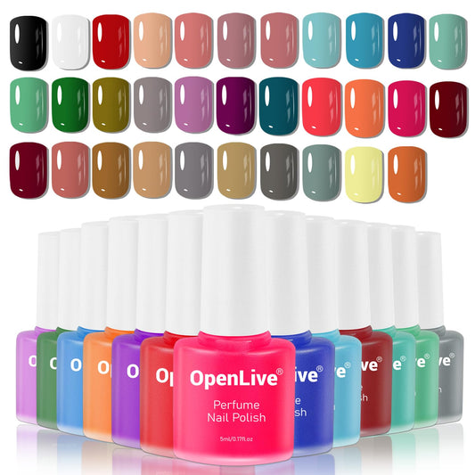 OpenLive 32-color nail polish set collection with diverse shades for daily and special-occasion manicures