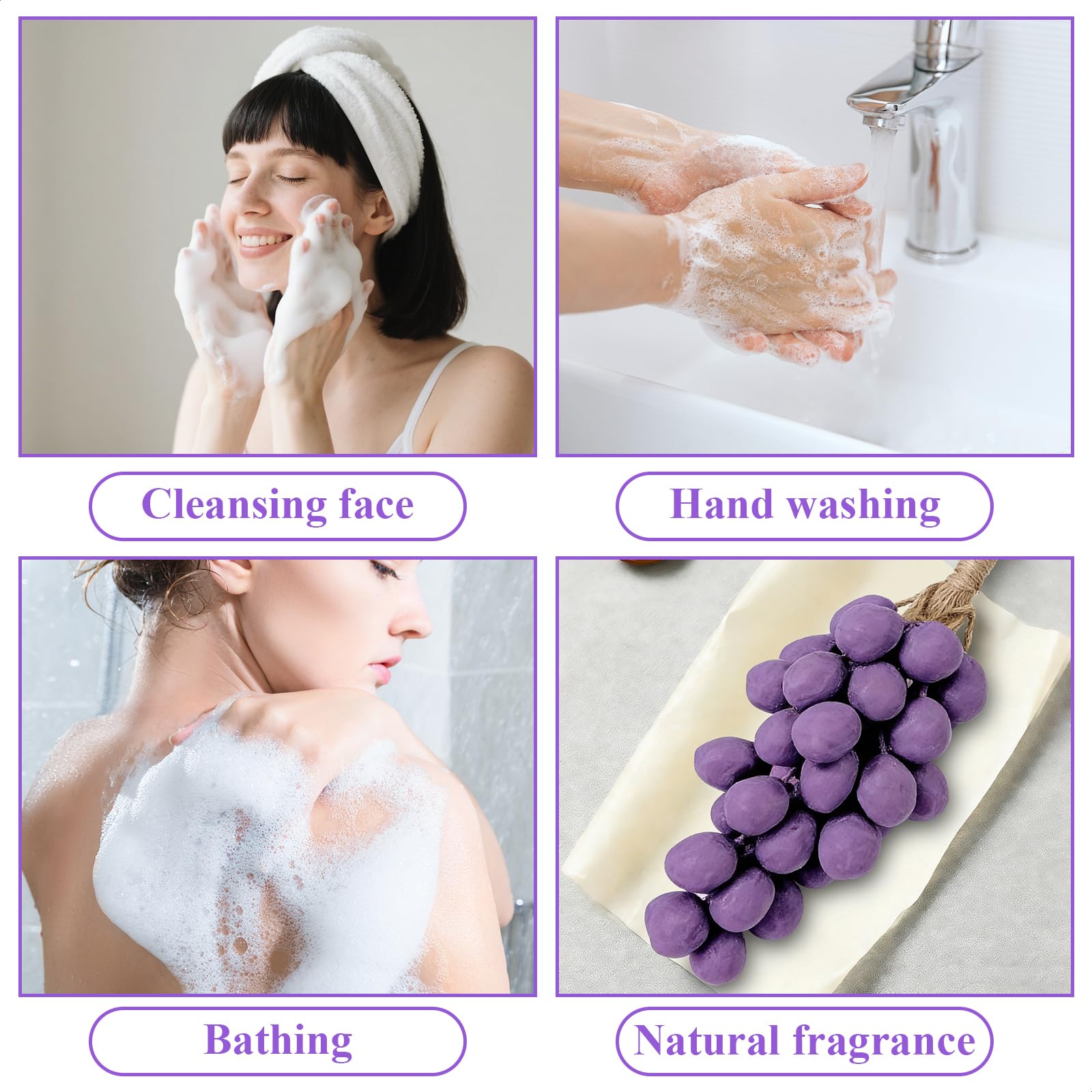Opity grape soap makes a thoughtful gift with elegant packaging and long-lasting scent.