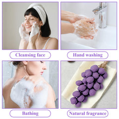 Opity grape soap makes a thoughtful gift with elegant packaging and long-lasting scent.