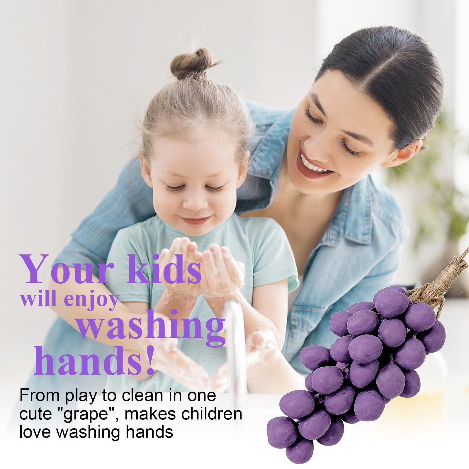 Opity grape scented soap on rope delivers a refreshing fragrance for baths.