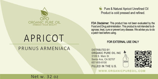 OPO Apricot Kernel Oil amber glass bottle on vanity for natural skincare