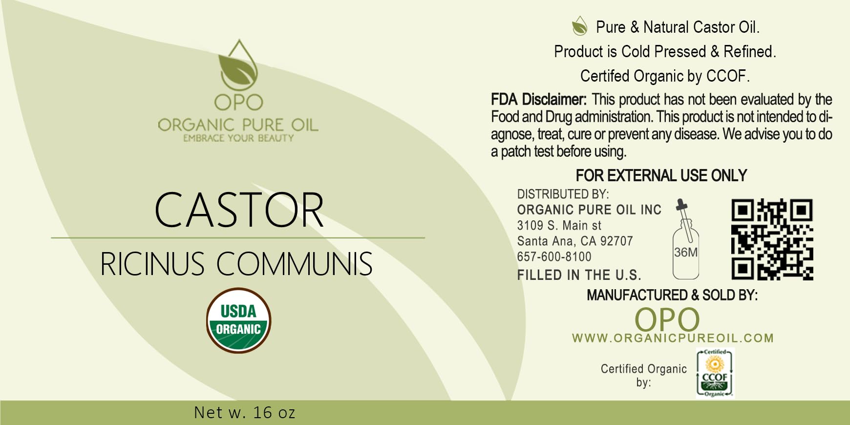 OPO Organic Castor Oil on scalp for nourishing hair treatment.