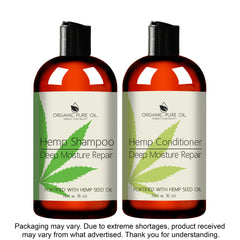 OPO hemp conditioner bottle provides moisture for manageable, frizz-free hair