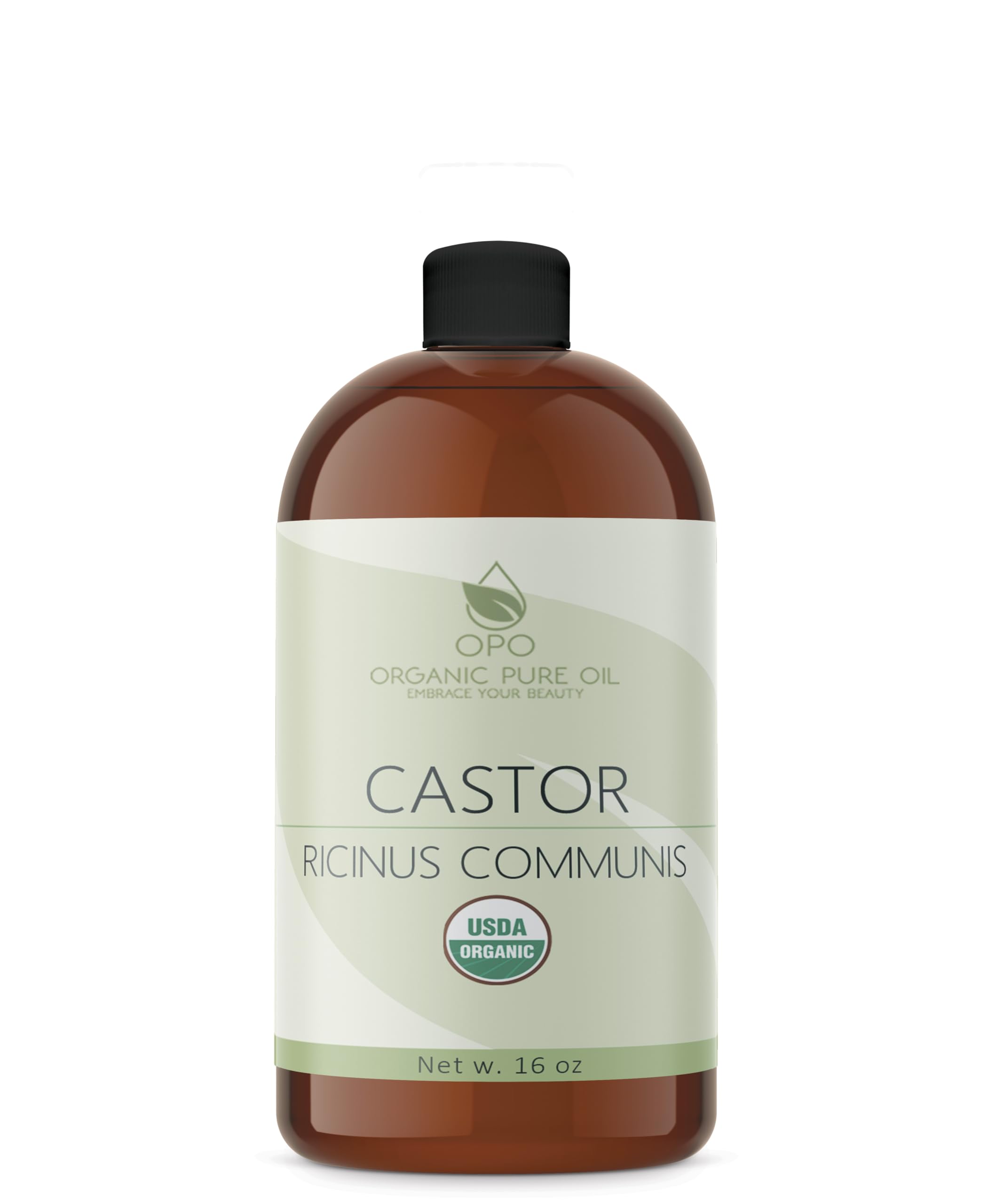 OPO Organic Castor Oil 16oz bottle ready for daily skin and hair care.