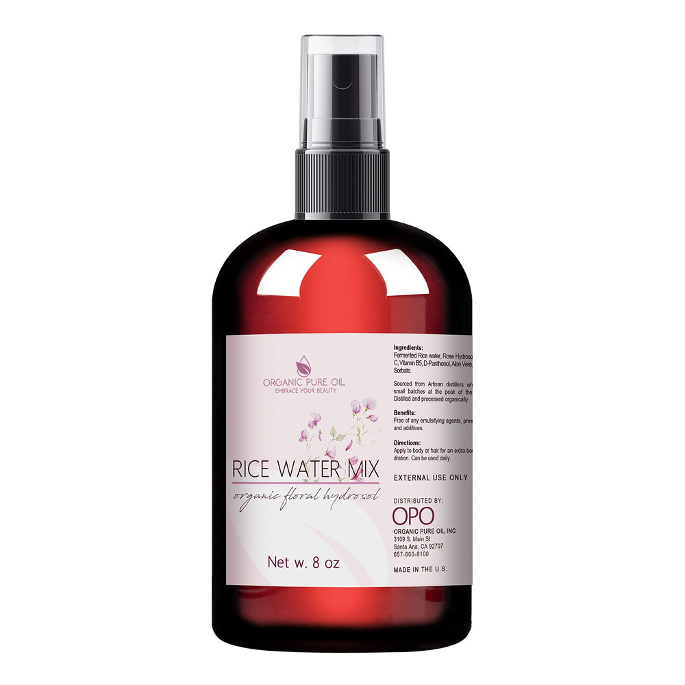 OPO Rice Water Hair Growth Mixture bottle pour for easy daily application