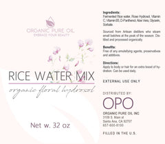 OPO Rice Water Mixture rose hydrosol detail enhances aroma and hydration
