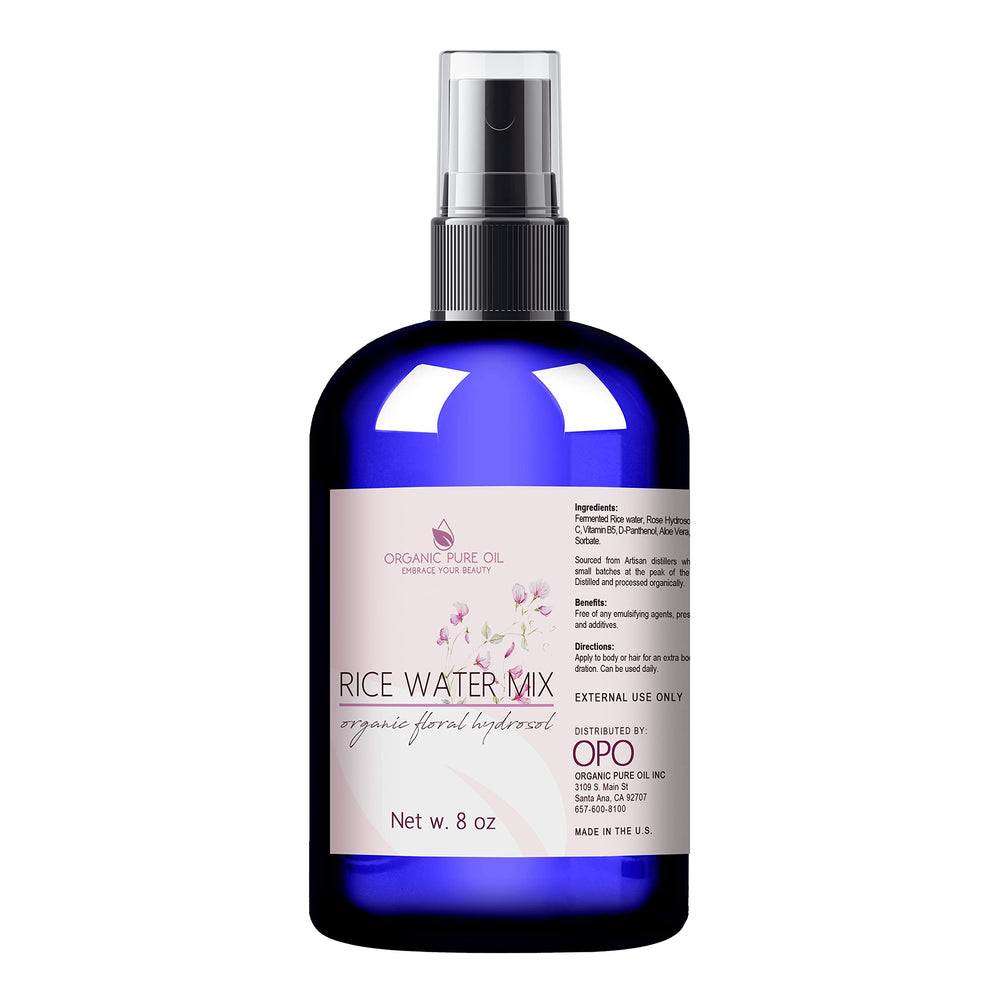 OPO Rice Water Hair Growth Mixture spray application showing quick refresh