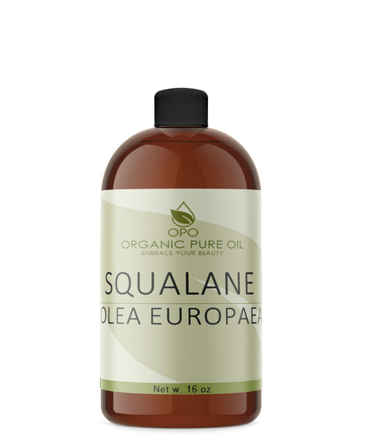 OPO Squalane olive oil bottle demonstrates quick hydration for all skin types.