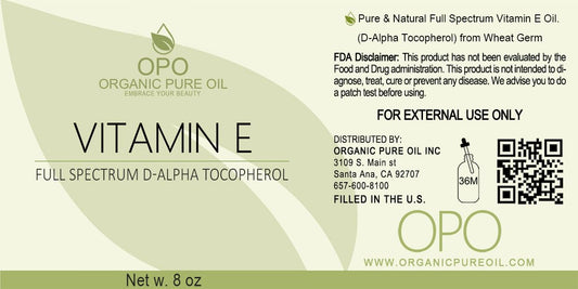 Dense red texture showcases thick, pure Vitamin E Oil derived from wheat germ.