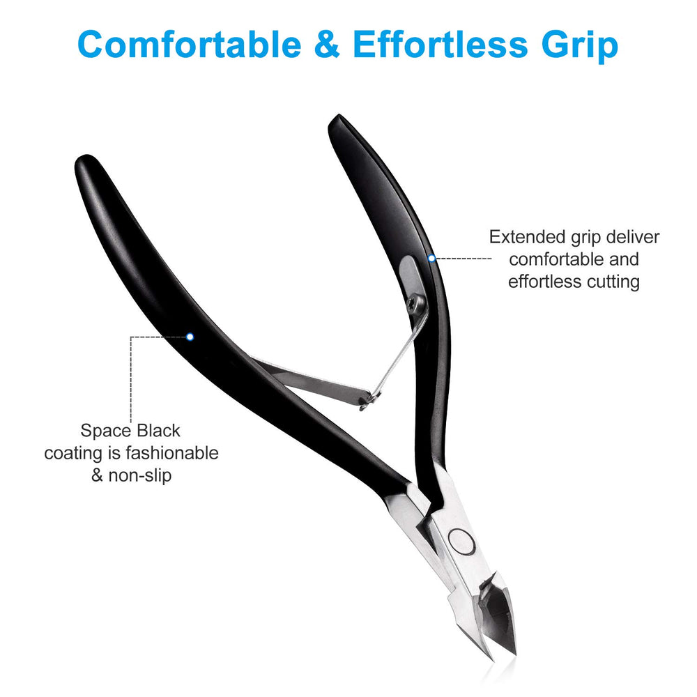 opove X7 black 3/4 jaw cuticle cutter for precise salon use