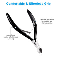 opove X7 black 3/4 jaw cuticle cutter for precise salon use