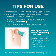 Opti-Nail application on finger nail shows quick improvement.