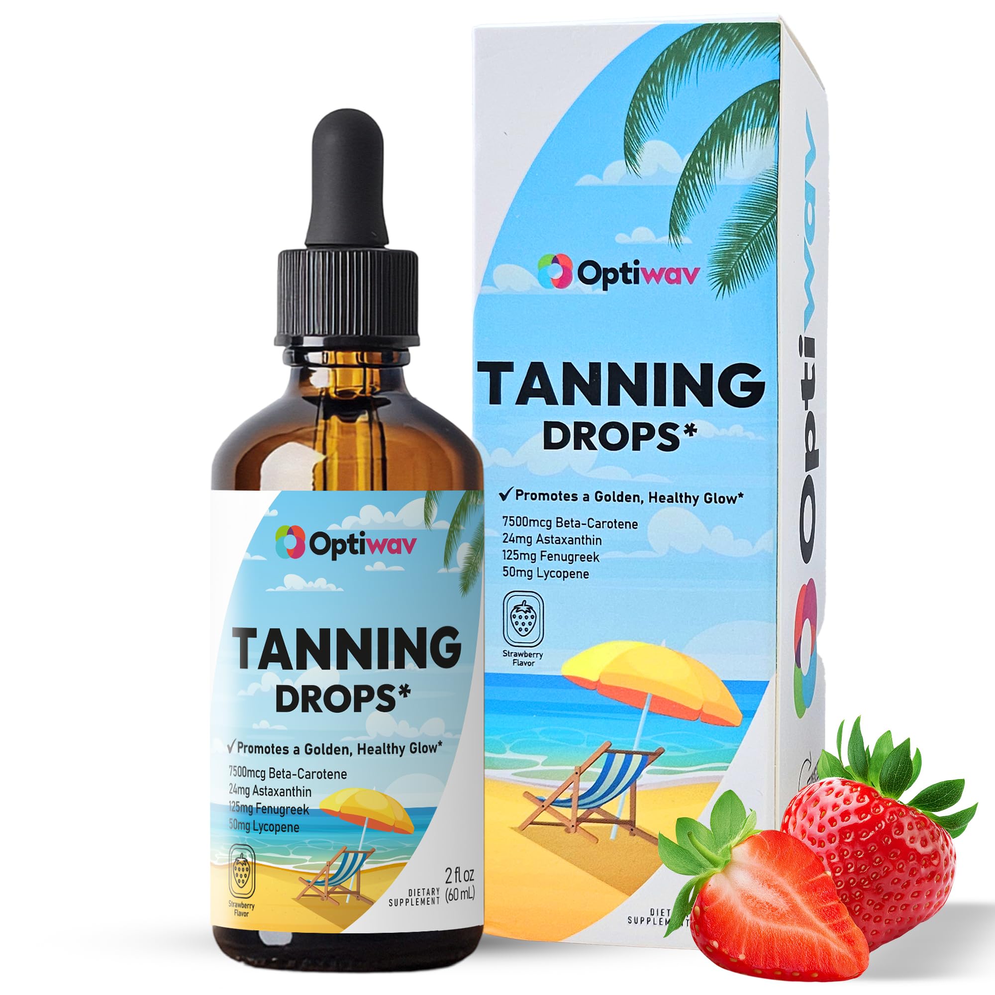 Optiwav Sunless Tanning Drops bottle for easy daily glow